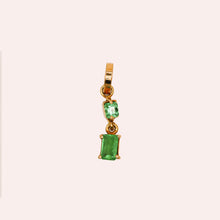 Load image into Gallery viewer, Emerald Two Stone Pendant
